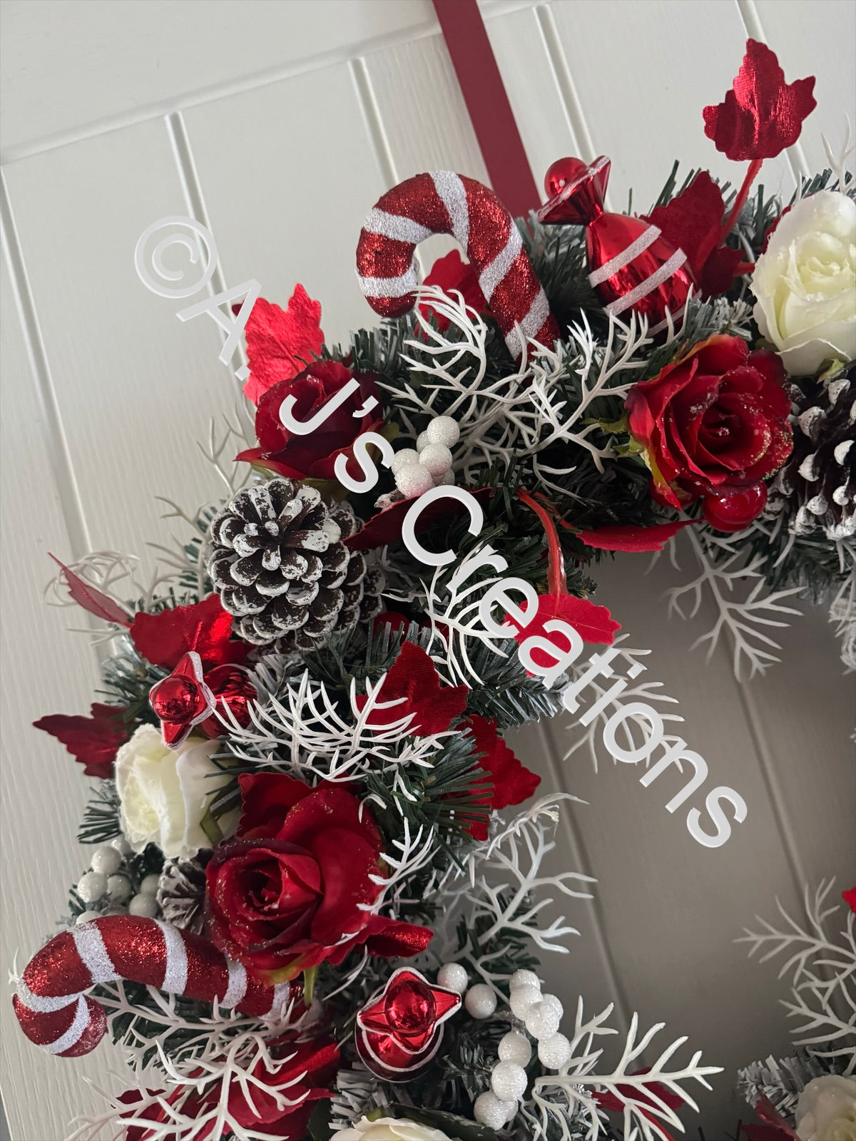 Traditional Candy Cane Wreath