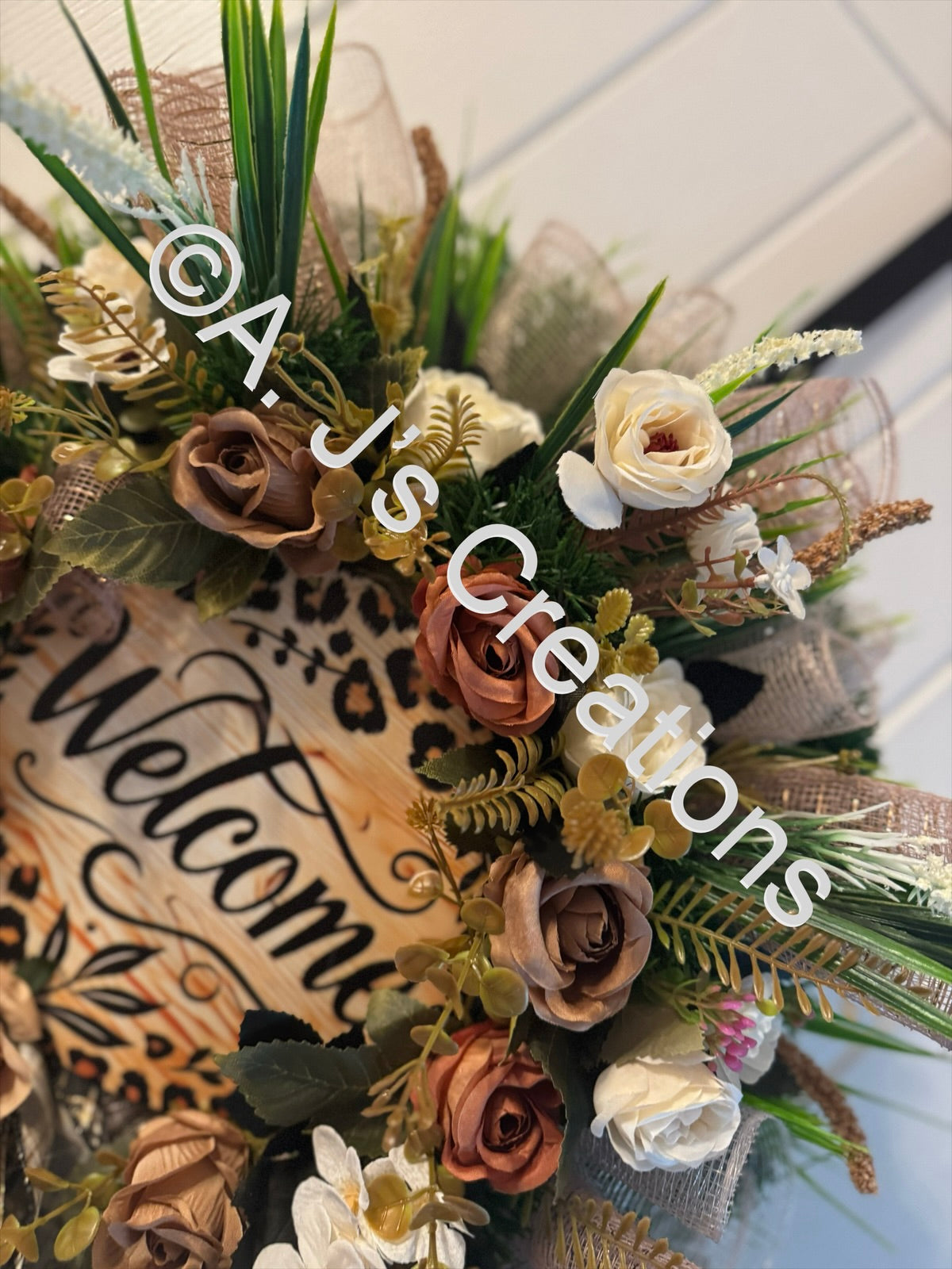 Leopard Print Welcome Wreath