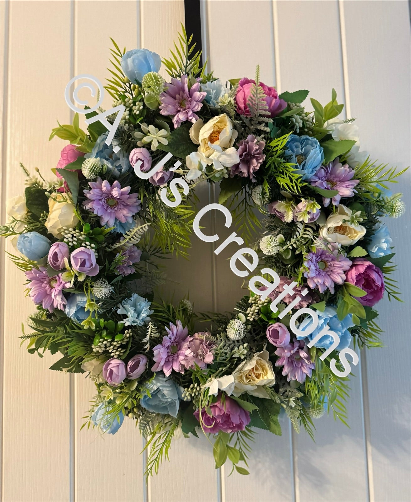 Pretty Blue & Lilac Wreath