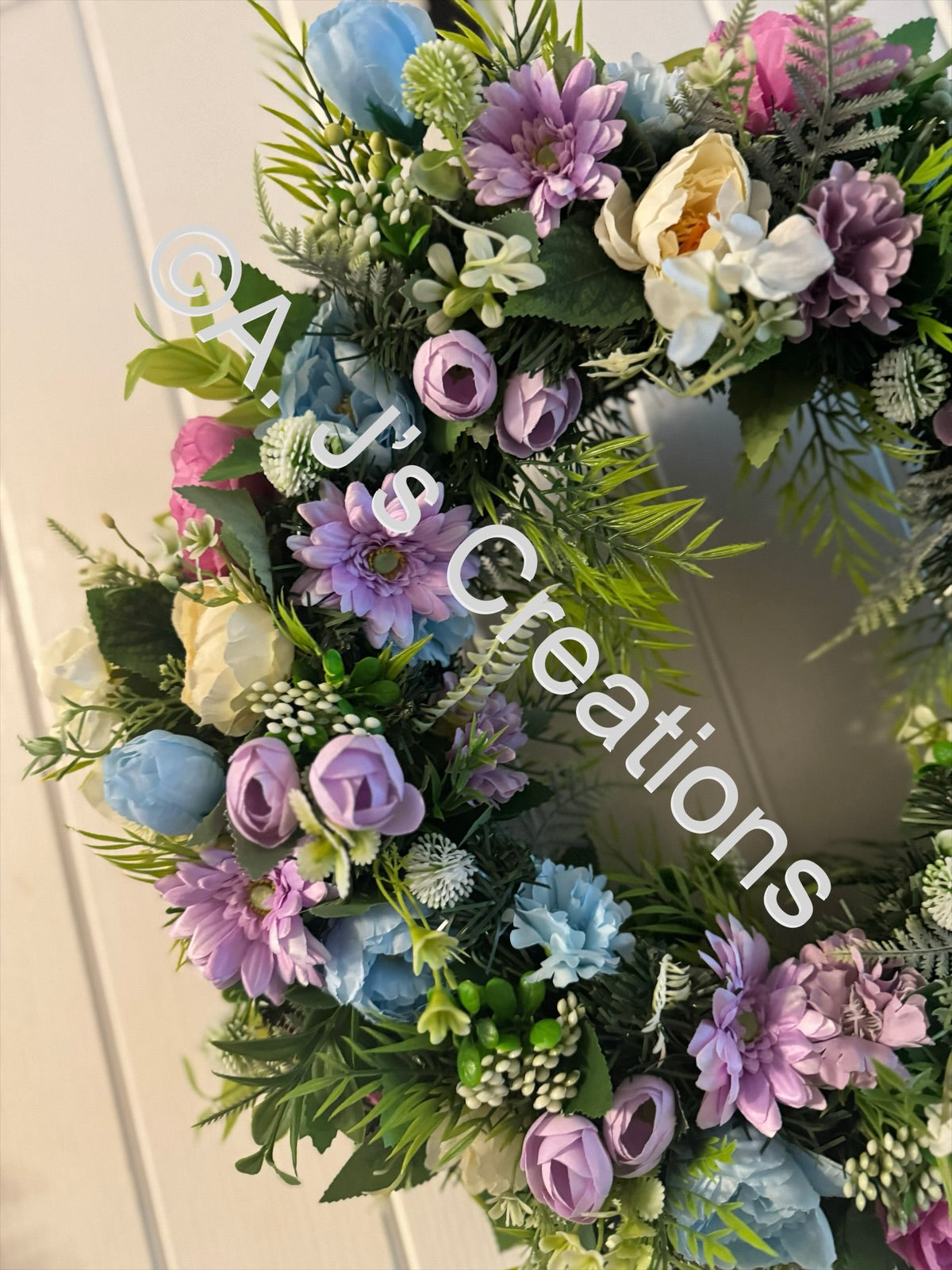 Pretty Blue & Lilac Wreath