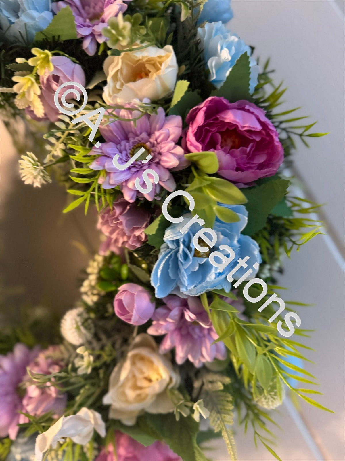 Pretty Blue & Lilac Wreath