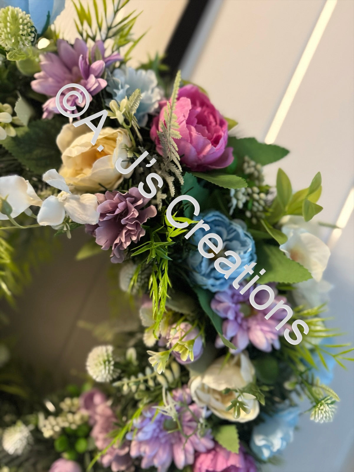 Pretty Blue & Lilac Wreath