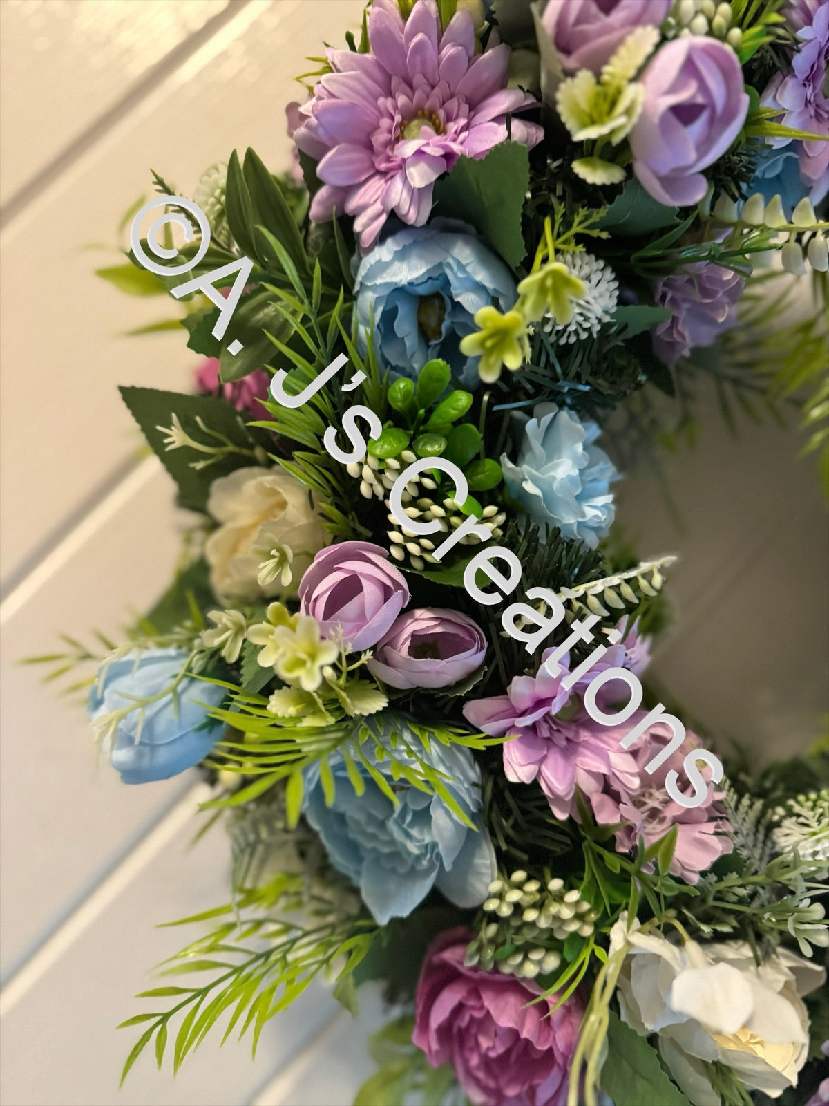 Pretty Blue & Lilac Wreath