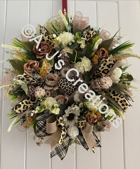 Leopard Print Wreath