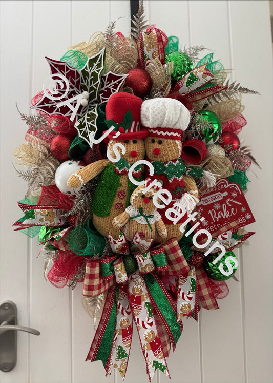Gingerbread Family Wreath