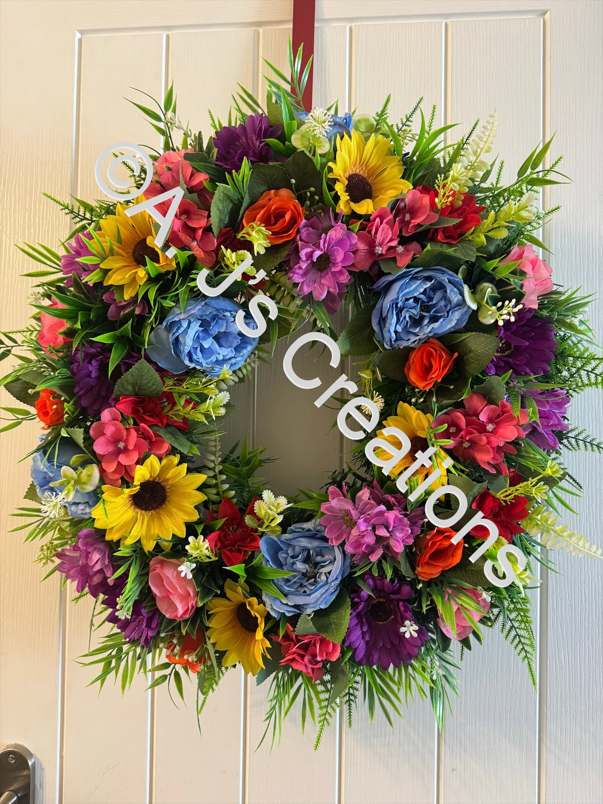 Chunky Style Floral Wreath