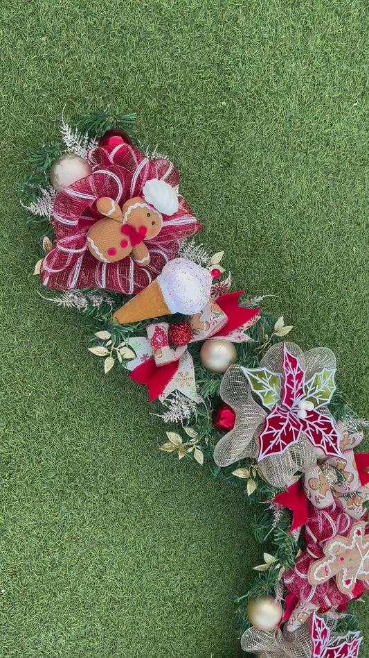 6ft Gingerbread Garland